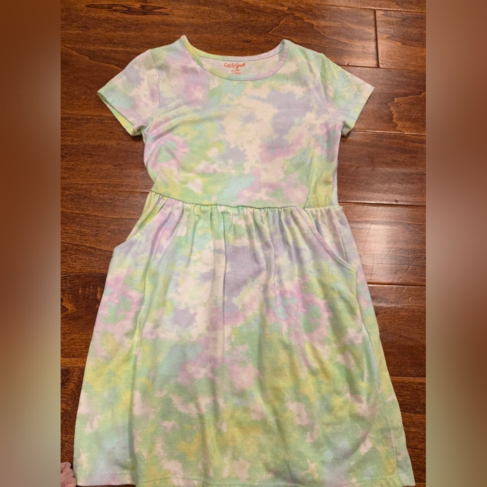 Cat & Jack Pastel Tie-Dye Kids Dress